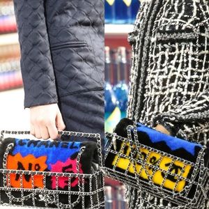 Chanel Limited Edition Patchwork Shearling FlapBag